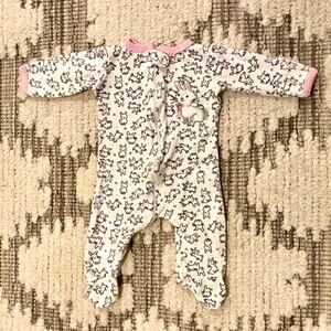 Duck Duck Goose - Bunny Zipper Sleeper Footie Pajamas - 0-3 Months